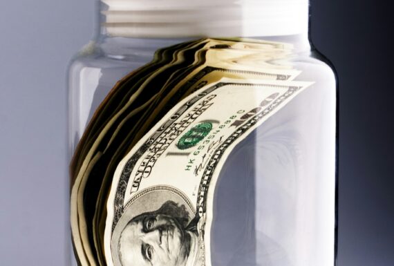 money in a jar